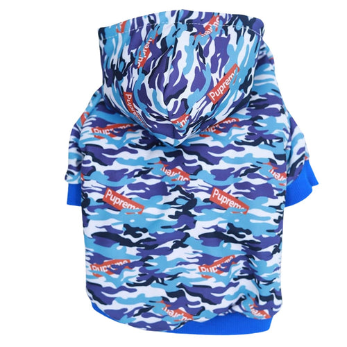 Camouflage Hoodie for Dogs – Blue