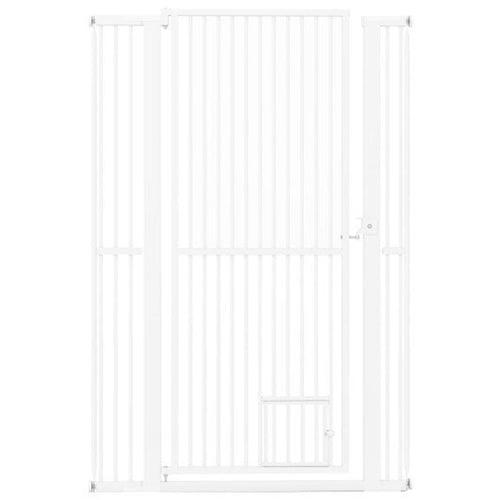 59" Extra Tall Pet Gate Heavy-Duty Metal Gate for Cats