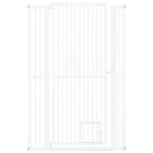 59" Extra Tall Pet Gate Heavy-Duty Metal Gate for Cats