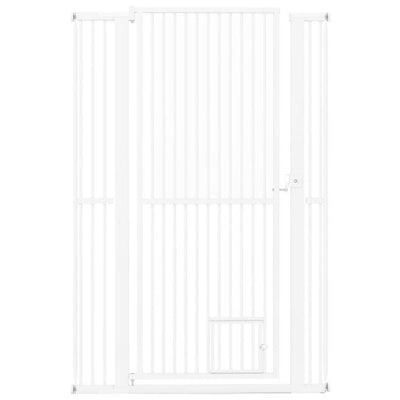 59" Extra Tall Pet Gate Heavy-Duty Metal Gate for Cats