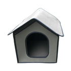 Waterproof Foldable Dog Shelter in Grey, built-in windshield
