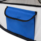 Portable Dog Playpen – Mesh Roof and Door – Blue