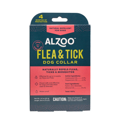 ALZOO Plant-Based Flea & Tick Collar for Large Dogs — Grooming & Health Flea, Tick & Worm | Paws N Shades