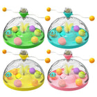Durable plastic cat toy with a non-slip base for active play sessions