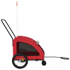 Bike Trailer Red Oxford Fabric and Iron for Dogs – Durable Build