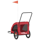Bike Trailer Red Oxford Fabric and Iron for Dogs – Durable Build