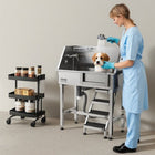 Professional 34" Stainless Steel Pet Grooming Tub with Walk-In Stairs (view 7)