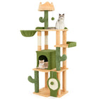 63 Inch Cactus Cat Tree – Sisal Scratching Posts & Board – Green