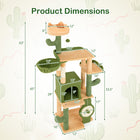 63 Inch Cactus Cat Tree – Sisal Scratching Posts & Board – Green