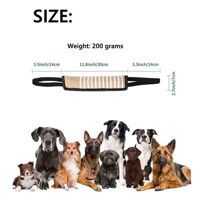 Premium Jute Dog Training Bite Tug – Dual Handle — Training & Behavior Bite Tugs | Paws N Shades